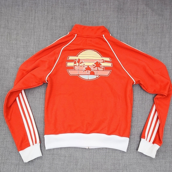 Vintage adidas Coastal Sunset Orange Track Jacket.  Medium - Picture 7 of 8